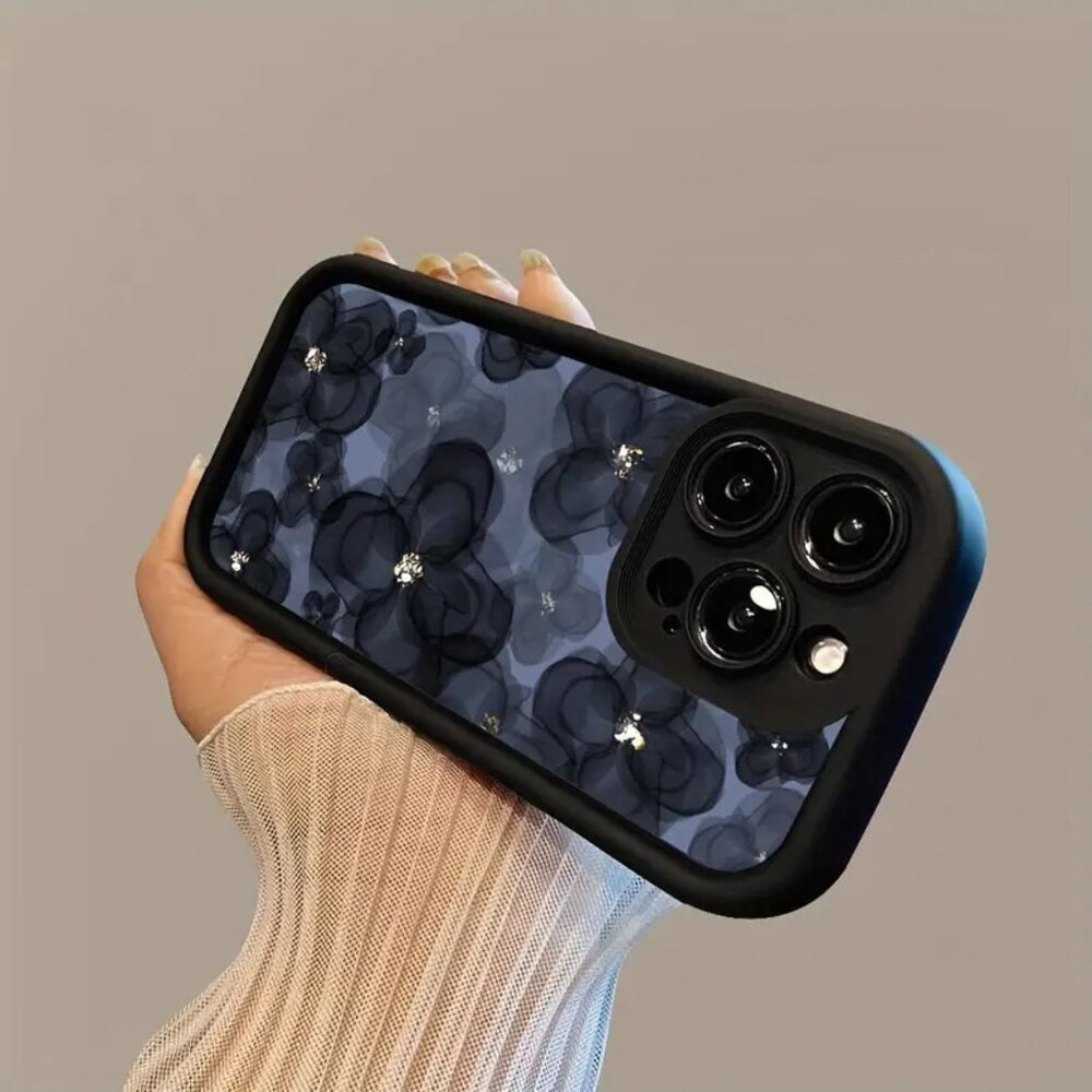 Apple iPhone 16 Pro Max Elegant Black Floral Protection phone case - Picture 4 of 4